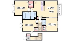 神野駅 徒歩3分 2階の物件間取画像